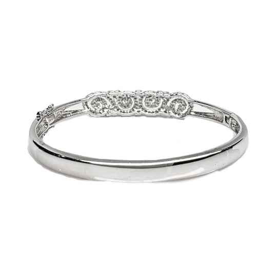 Sterling Silver Cubic Zirconia Bangle
