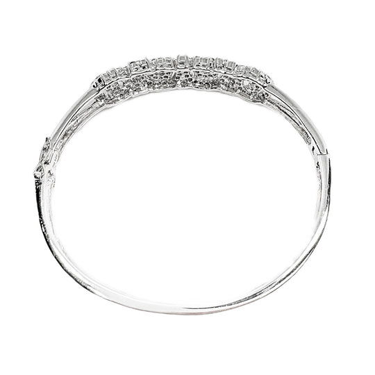 Sterling Silver Cubic Zirconia Bangle