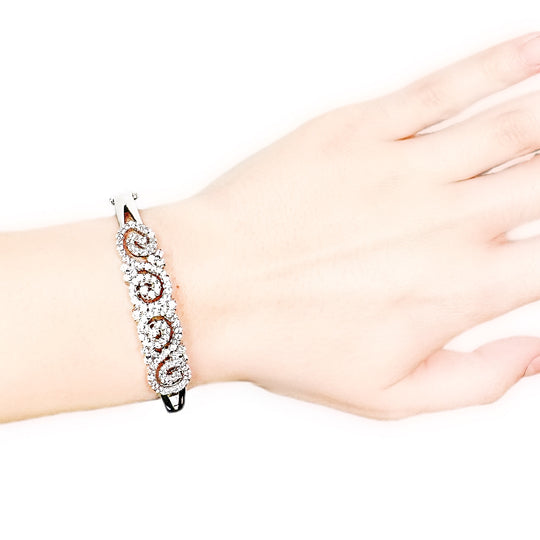 Sterling Silver Cubic Zirconia Bangle