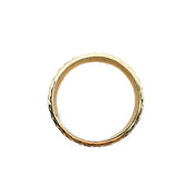 18ct Yellow Gold Cross Patterned Band