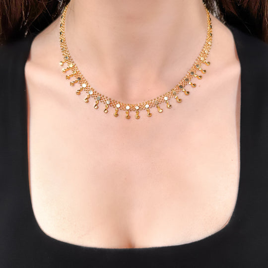 18ct Gold Fringe Necklace