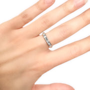 18ct White Gold Diamond Band