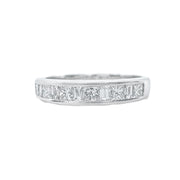 18ct White Gold Diamond Band