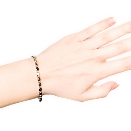 18ct Yellow, White & Rose Gold Bracelet