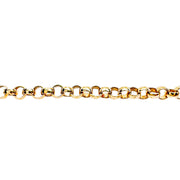 9ct Yellow Gold Belcher Heart Padlock Bracelet