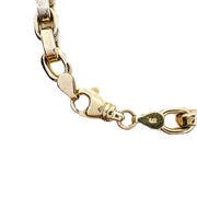 9ct Yellow & White Gold Cable Link Bracelet