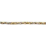 9ct Yellow & White Gold Cable Link Bracelet