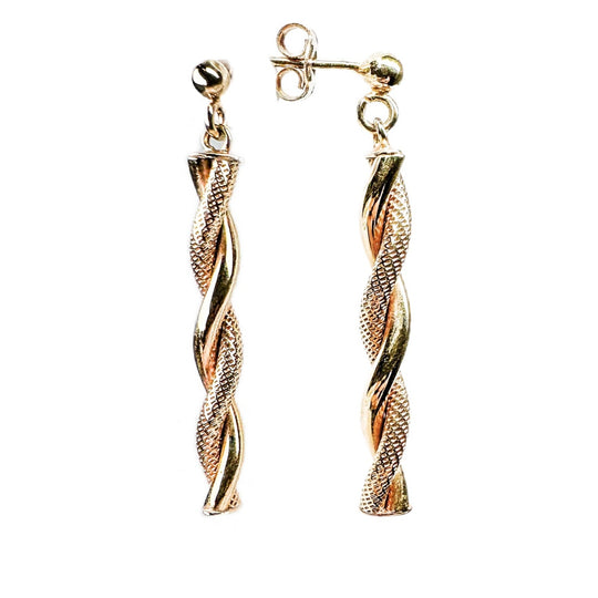 9ct Yellow Gold Twist Earrings