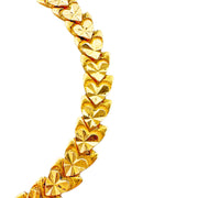 22ct Heart Link Bracelet