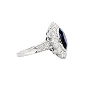 18ct White Gold Sapphire & Diamond Ring