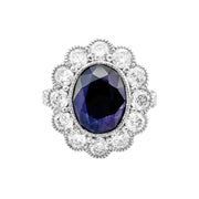 18ct White Gold Sapphire & Diamond Ring