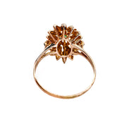 18ct Yellow Gold Emerald Floral Ring