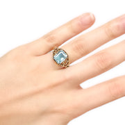 14ct Vintage Aquamarine Ring