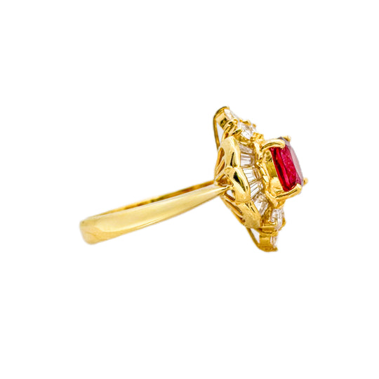 18ct Ruby & Diamond Ring