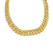 9ct Yellow Gold Bolt Ring Curb Chain