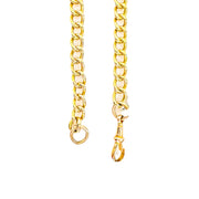 9ct Yellow Gold Curb Fob Chain, 47cm