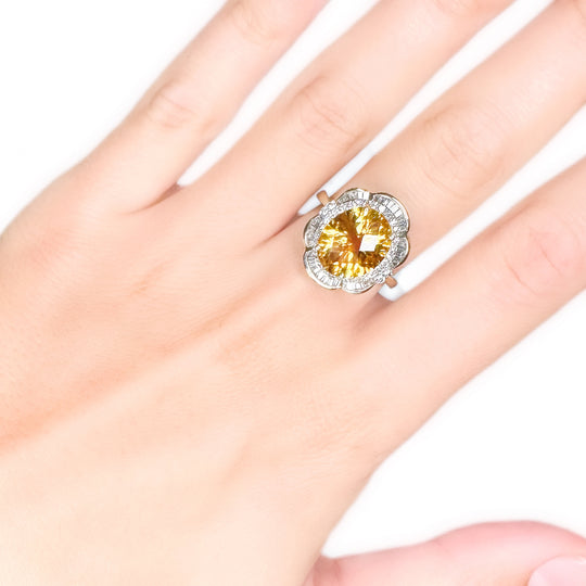 9 Karat Citrin- und Diamantring – Citrin-Karat ???