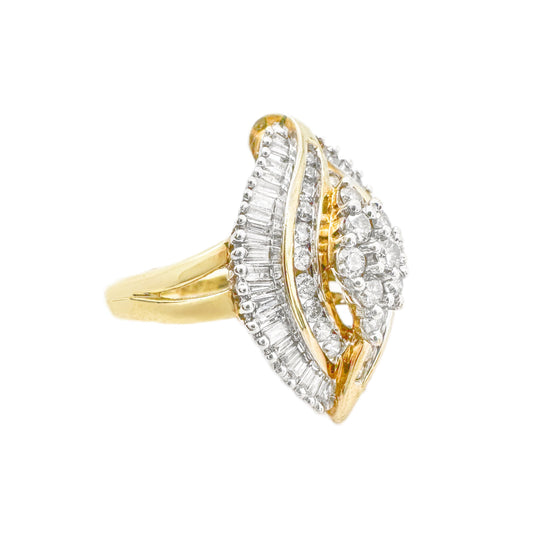 9ct Diamond Cluster Dress Ring