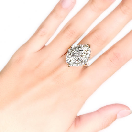 9ct Diamond Cluster Dress Ring