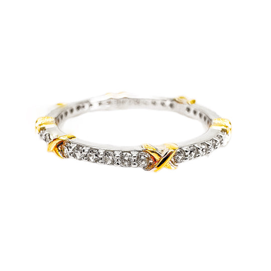 Sterling Silver Two Tone Ring