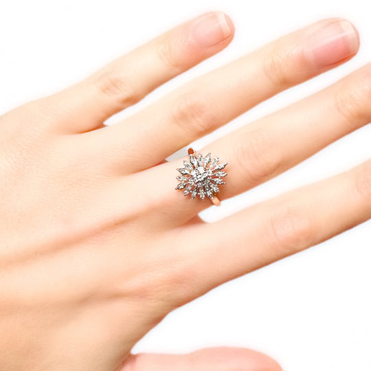 9ct Yellow Gold Diamond Dress Ring