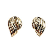 9ct Yellow Gold Seashell Earrings