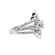 18ct White Gold Open Work Diamond Ring