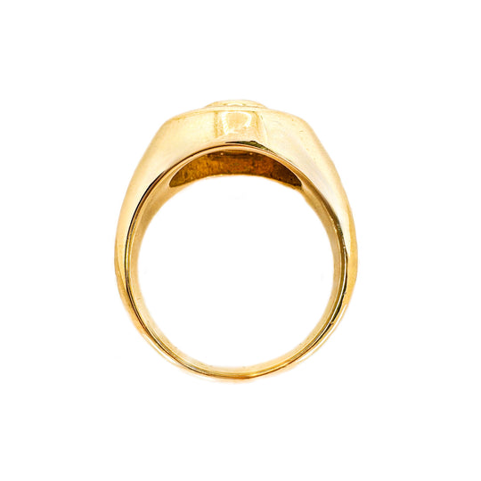 18ct Yellow Gold Bezel Set Diamond Ring