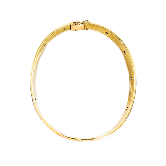 18ct Yellow Gold Diamond Bangle