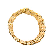 18ct Yellow Gold Wide Fancy Link Vintage Bracelet