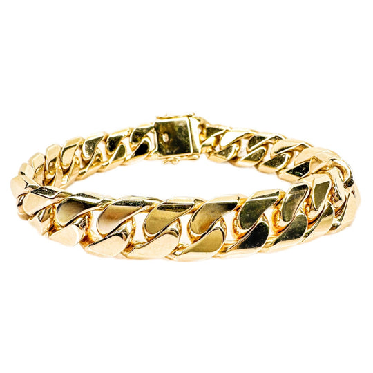 9ct Yellow Gold Mens Curb Link Bracelet