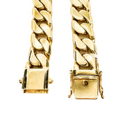 9ct Yellow Gold Mens Curb Link Bracelet