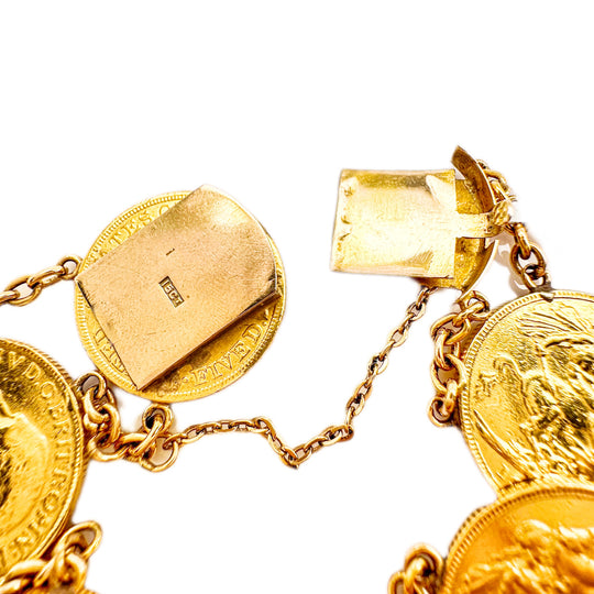 22ct Sovereign Coin Yellow Gold Bracelet