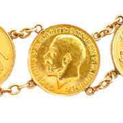 22ct Sovereign Coin Yellow Gold Bracelet