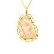 14ct Free Form Opal Pendant