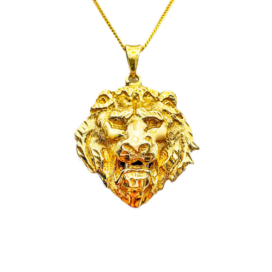 9ct Yellow Gold Lion Pendant