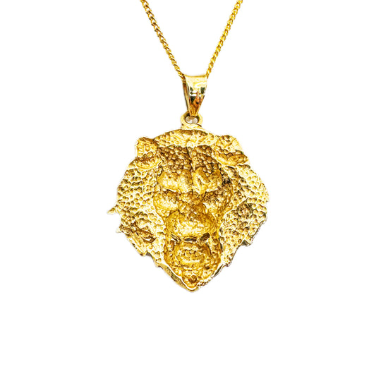9ct Yellow Gold Lion Pendant