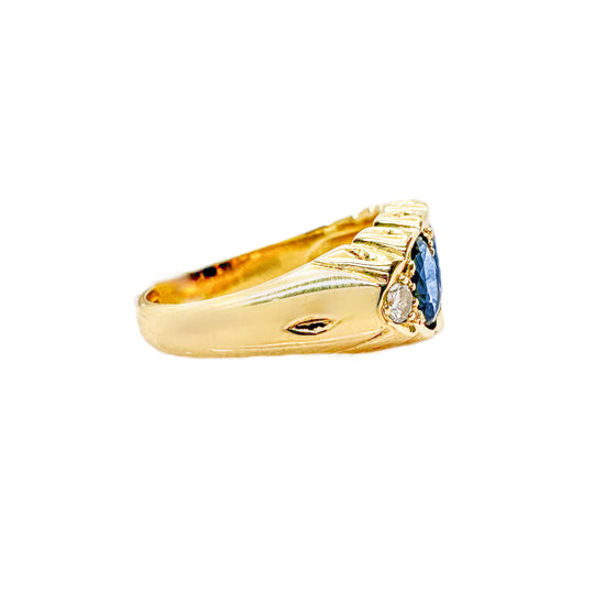 18ct Trilogy Sapphire & Diamond Ring