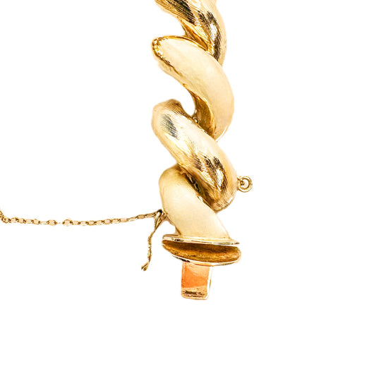 Vintage 9ct Textured & Smooth Link Bracelet