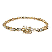 9ct Yellow Gold and Cubic Zirconia Bracelet 