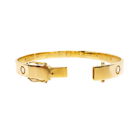 18ct Yellow Gold Diamond Bangle