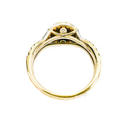 18ct Yellow Gold Diamond Ring With Halo Surround