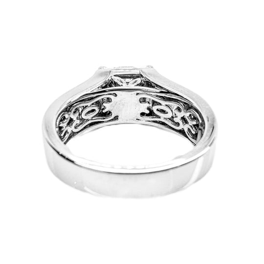 14ct White Gold Princess Cut Diamond Ring