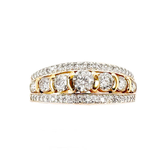 9ct Ladies Diamond Dress Ring