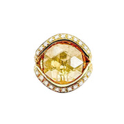 18ct Yellow Gold Citrine & Diamond Ring
