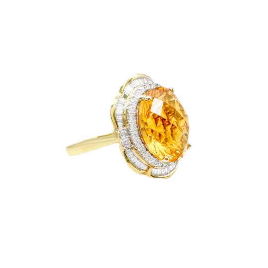 9 Karat Citrin- und Diamantring – Citrin-Karat ???