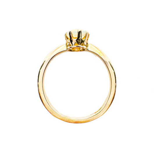 9ct Yellow Gold Solid Opal Ring