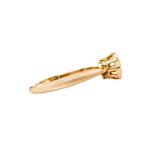 9ct Yellow Gold Solid Opal Ring