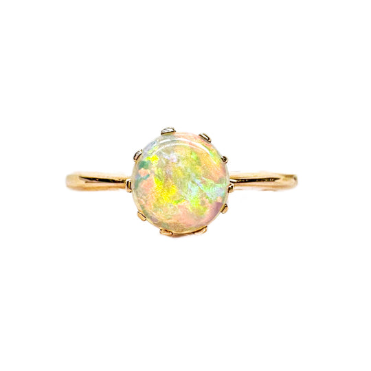 9ct Yellow Gold Solid Opal Ring