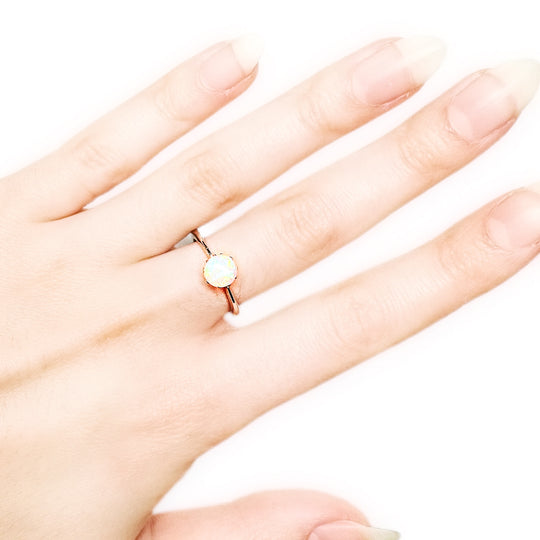 9ct Yellow Gold Solid Opal Ring